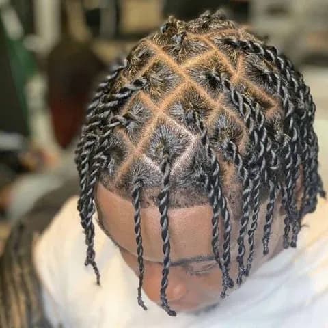Twists - Exemple 1 coiffures africain à Edmundston