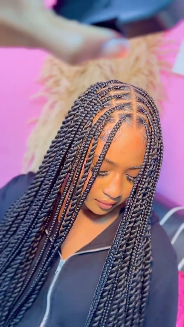 Braids - Exemple 1 coiffures africain à Edmundston